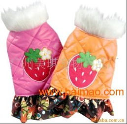 專業廠家直銷 寵物服裝田園草莓夾克批發與定制服務全解析